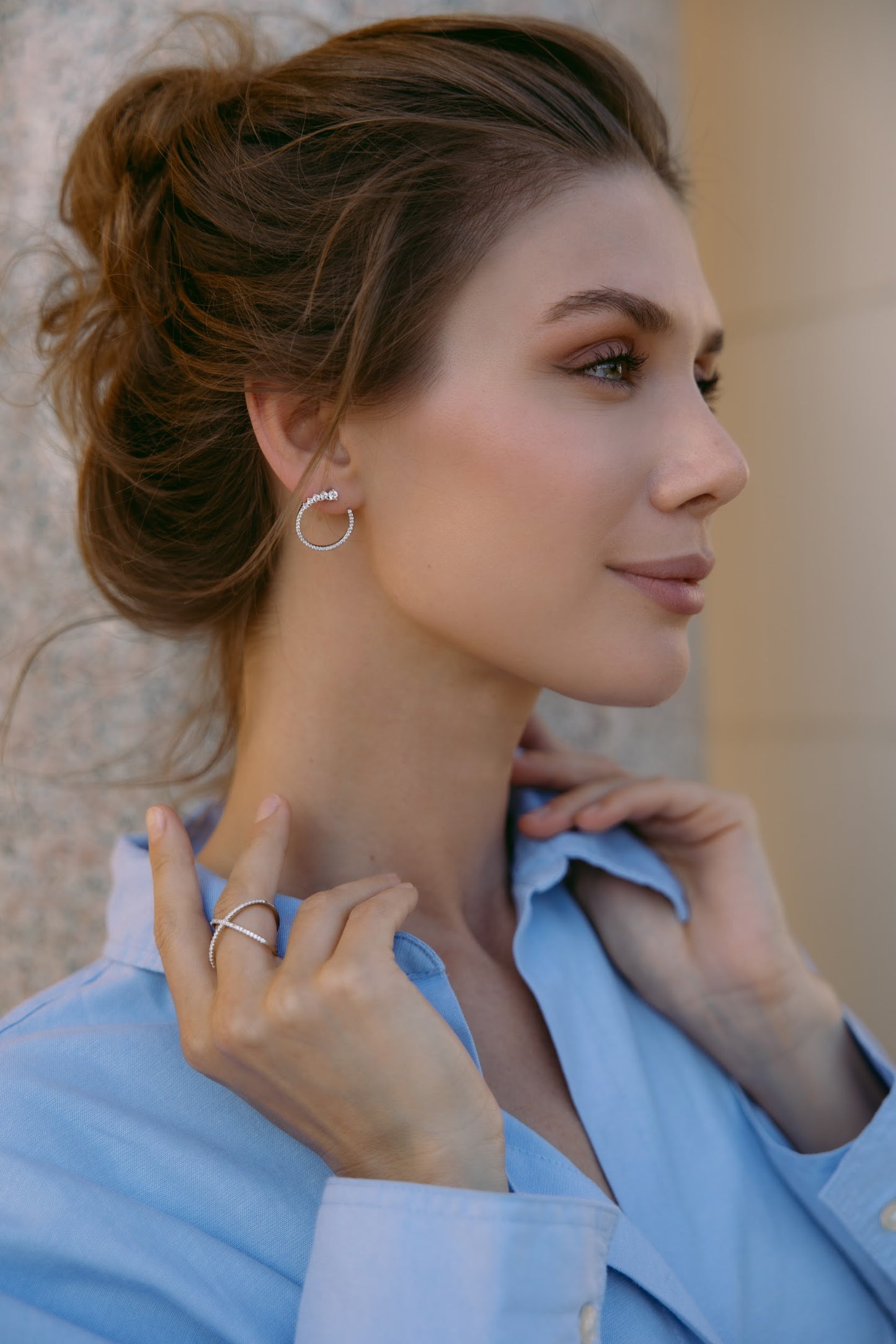 CROISETTE HOOPS 18K GOLD VERMEIL