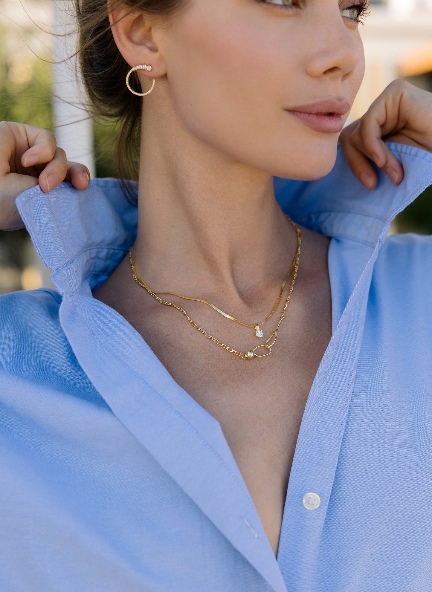 CROISETTE HOOPS 18K GOLD VERMEIL