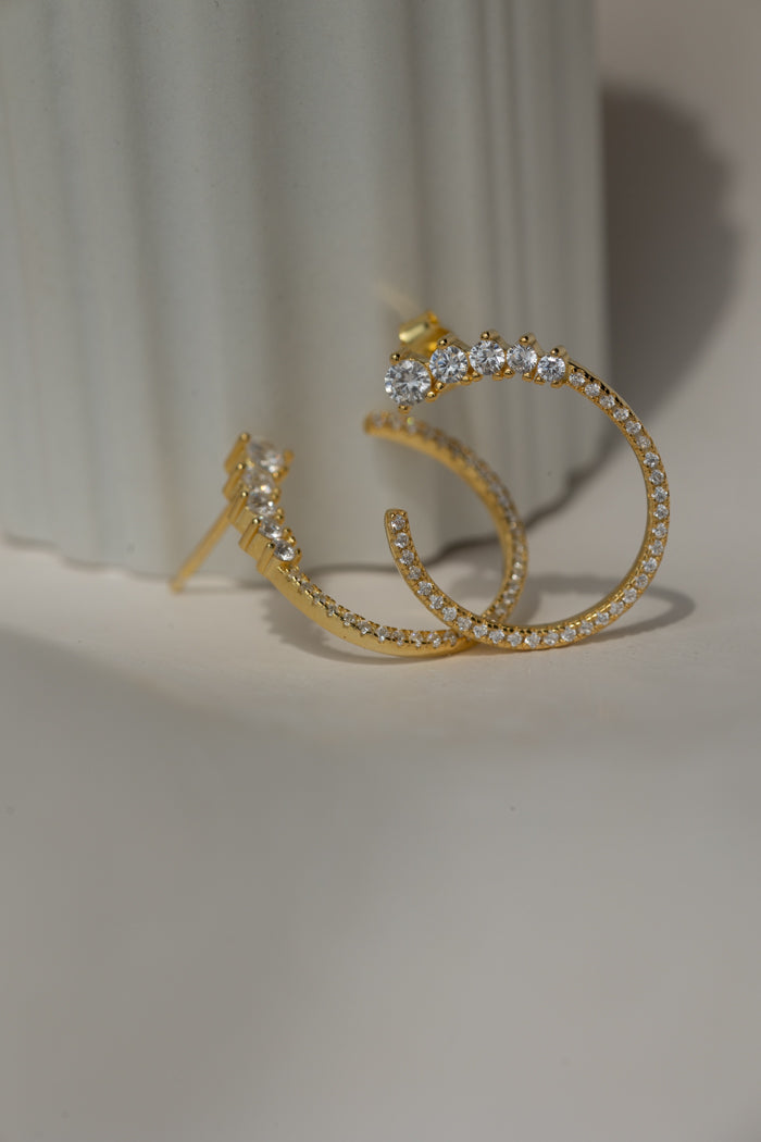 CROISETTE HOOPS 18K GOLD VERMEIL
