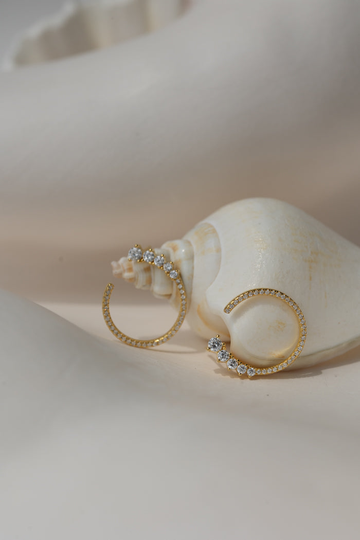 CROISETTE HOOPS 18K GOLD VERMEIL