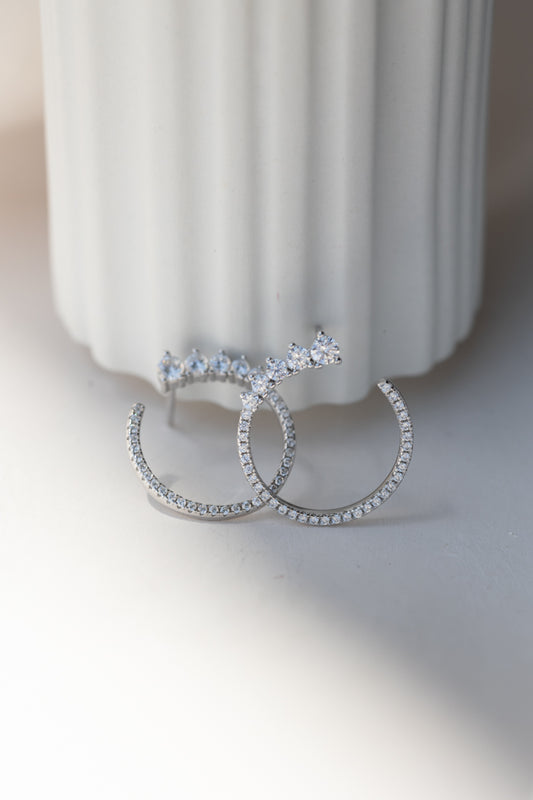 CROISETTE HOOPS 18K GOLD VERMEIL