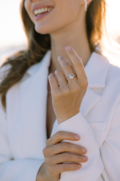 ALLURE RING WHITE GOLD PLATED