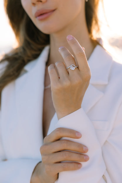 ALLURE RING WHITE GOLD PLATED